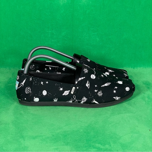 Toms Shoes Toms Alpargata Womens Black Alien Galaxy Glow In The